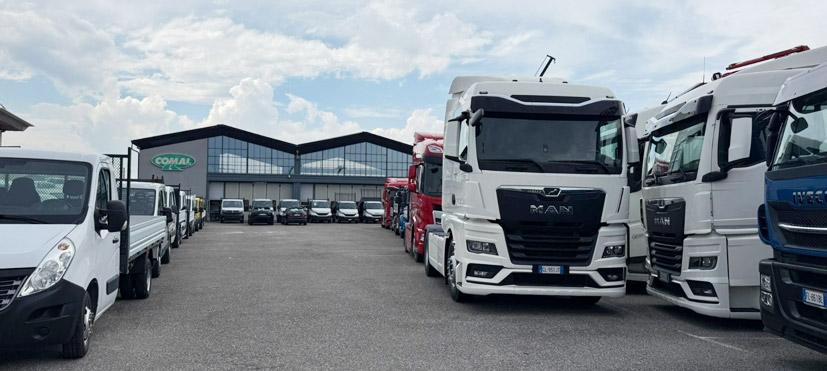 building and trucks image